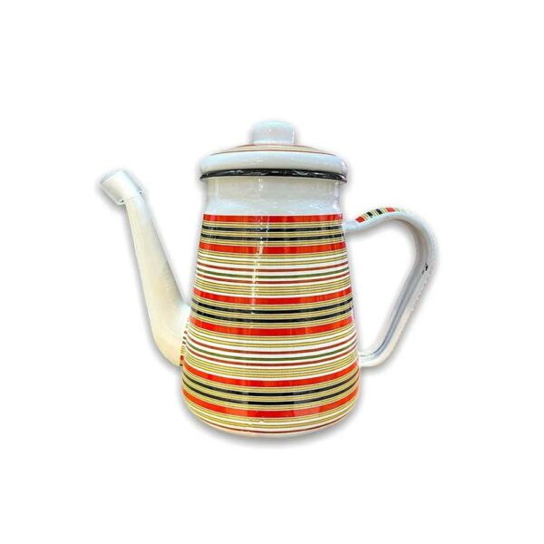 ابريق للشاي مخطط بألوان متعددة سيراميك - السعودية