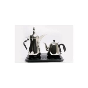 ماكينة صنع الشاي والقهوة العربية 1 لتر 1600 وات من ماركة غالف دالا لون أسود وفضي - السعودية