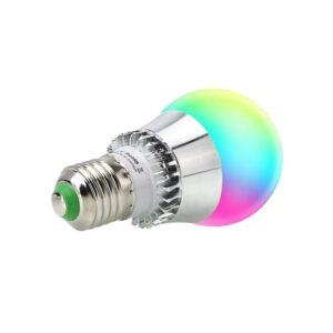 مصباح LED بإضاءة قابلة للخفض مزود بجهاز تحكم عن بُعد متعدد الألوان 5وات