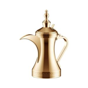 دلة قهوة عربي من الستانلس ستيل ذهبي 26أوقية ماركة السيف-السعودية