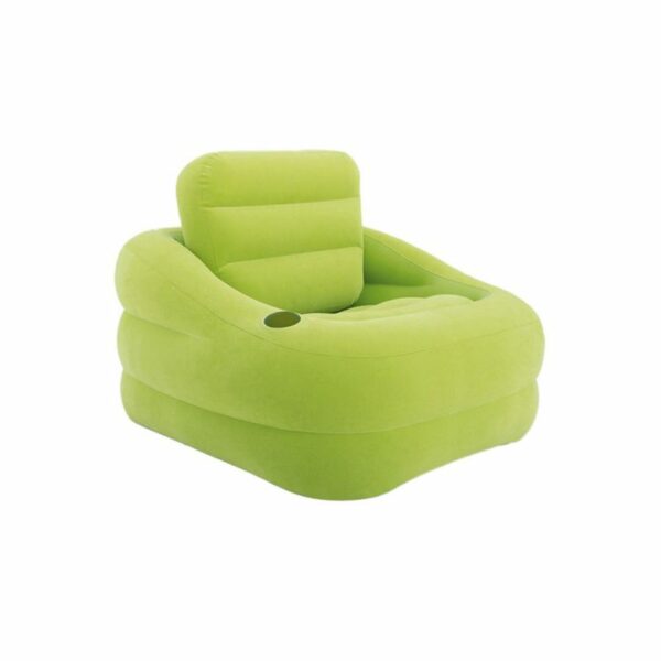 كرسي استرخاء مميز مناسب للأماكن الخارجية ومزود بحامل للأكواب أخضر 107x97x71سم ماركة اينتكس - السعودية
