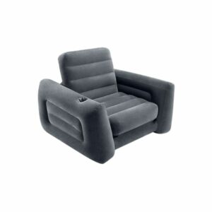 أريكة قابلة للنفخ متعددة الأغراض لون رمادي فحمي 17.78x33.2x36.83سم ماركة اينتكس - السعودية